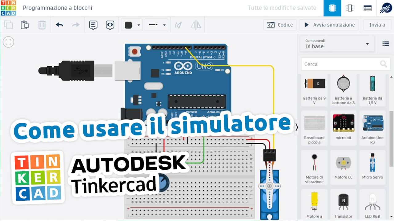 Come creare e simulare circuiti Arduino con Tinkercad